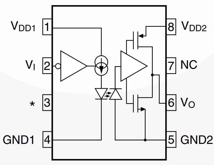 Schematic - onsemi / Fairchild FOD0721/0720/0710 Logic Gate Optocouplers