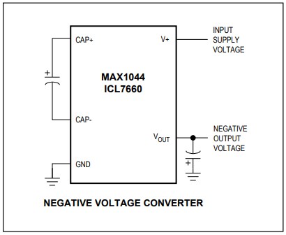 Analog Devices / Maxim Integrated MAX1044 Switched-Capacitor Voltage Converters