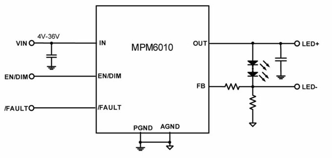 Monolithic Power Systems (MPS) MPM6010 Step-Down LED Drivers