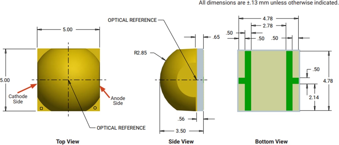 Mechanical Drawing - Cree LED XLamp® XHP50.2 LEDs