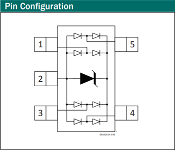 Schematic - Semtech RClamp3354S RailClamp TVS Array