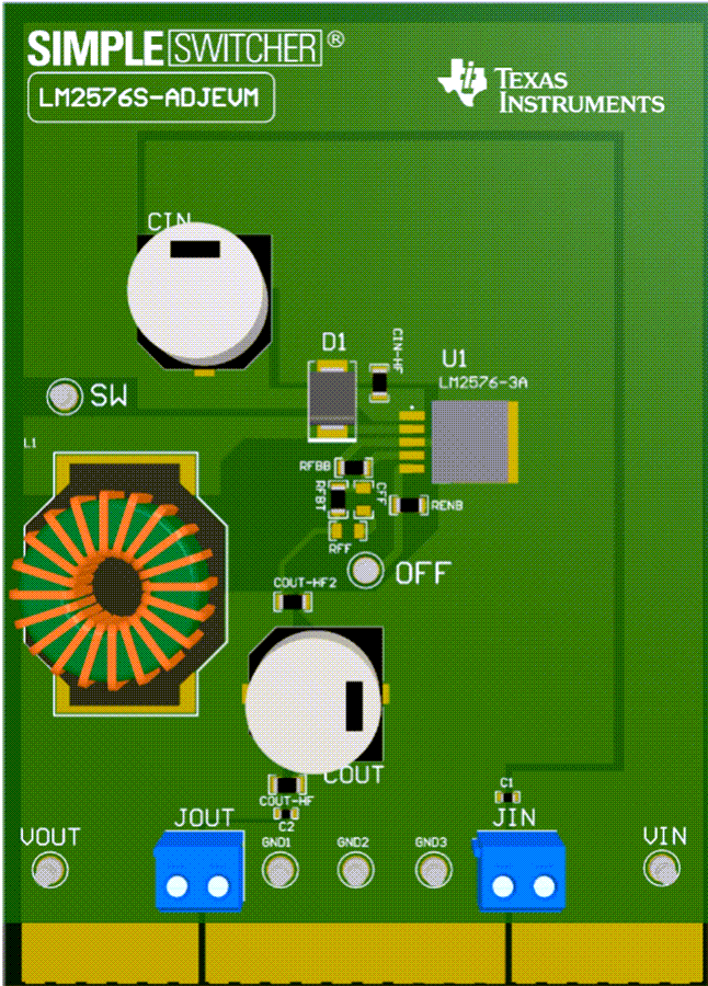 Mechanical Drawing - Texas Instruments LM2576S-ADJEVM Evaluation Module (EVM)