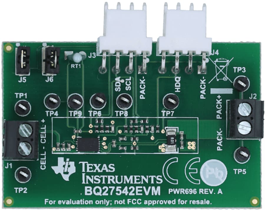 Mechanical Drawing - Texas Instruments bq27542EVM Battery Fuel Gauge Evaluation Module