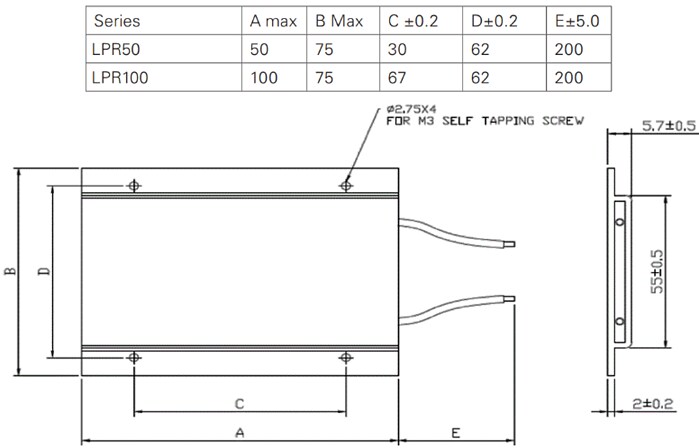 Ohmite LPR Planar Resistors