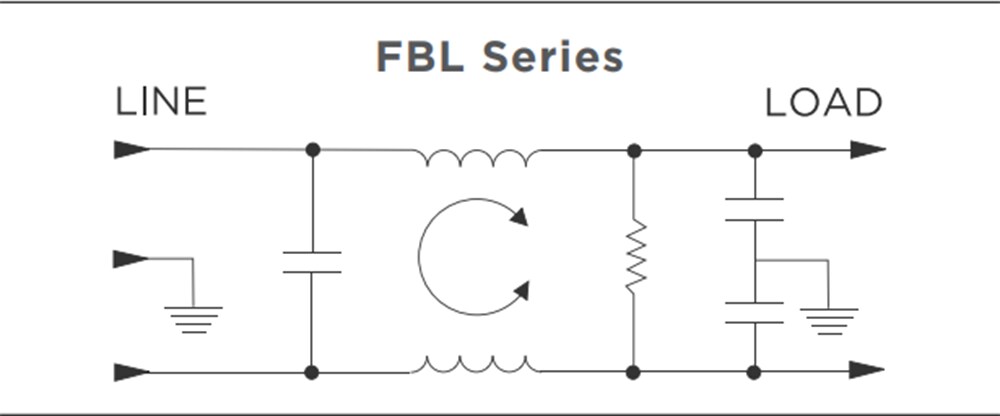Schematic - TE Connectivity / Corcom FBL Power Line Filters