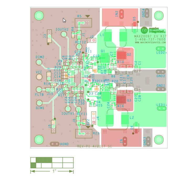 Location Circuit - Analog Devices / Maxim Integrated MAX20097EVKIT Evaluation Kit