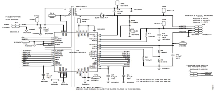 Schematic - Analog Devices Inc. ADP1031CP-EVALZ Evaluation Boards