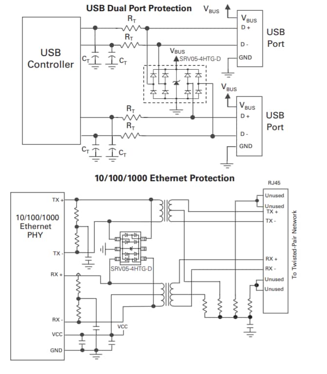Block Diagram - Littelfuse SRV05 Diode Arrays