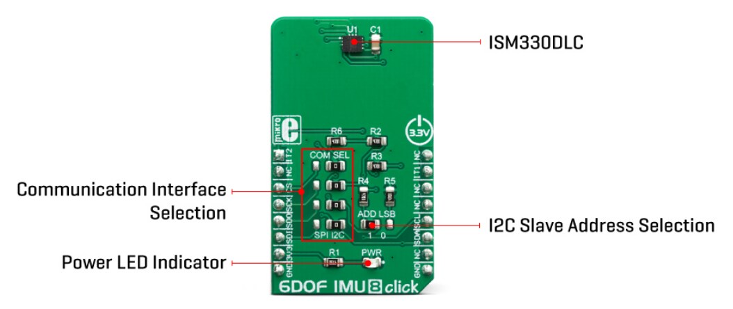 Mikroe MIKROE-3447 6DOF IMU 8 Click