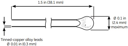 Amphenol Advanced Sensors NTC Type C100 Thermo Epoxy-Coated Chip Thermistors