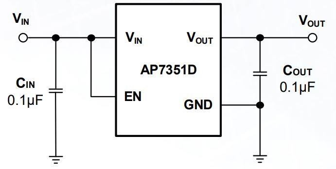 Location Circuit - Diodes Incorporated AP7351D LDO Regulators