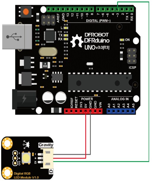 DFRobot DFR0605 Gravity Digital RGB LED Module