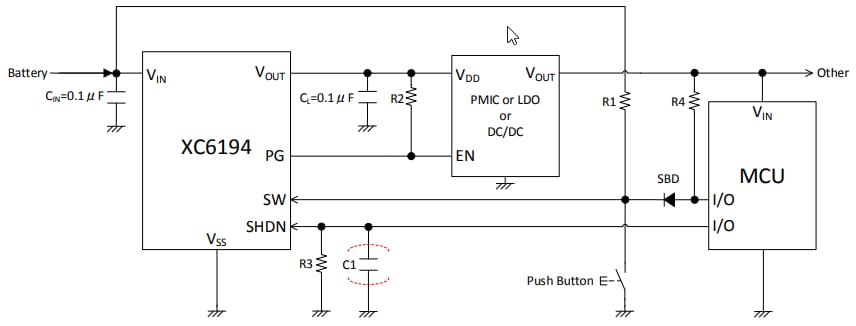 Application Circuit Diagram - Torex Semiconductor XC6194 Smart Load Switches