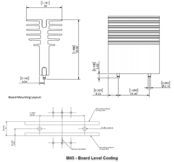 Mechanical Drawing - Aavid, Thermal Division of Boyd Corporation Max Clip™ Heat Sinks