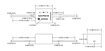 Mechanical Drawing - GeneSiC Semiconductor SiC PiN Diodes