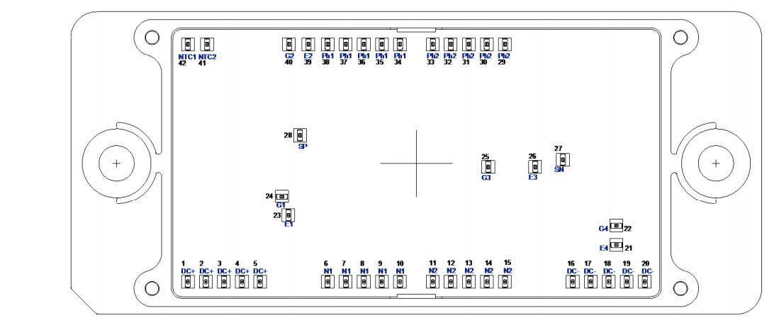 Mechanical Drawing - onsemi Three-Level NPC Q2Pack & Q2BOOST Modules