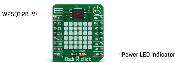 Block Diagram - Mikroe Flash 6 Click