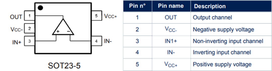 Mechanical Drawing - STMicroelectronics TSB711/A 6MHz Operational Amplifiers