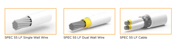 Chart - TE Connectivity SPEC 55 Low Fluoride Wire & Cable