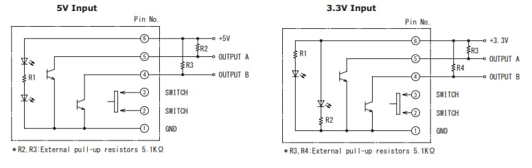 Application Circuit Diagram - Same Sky C14 Panel Mount Encoders