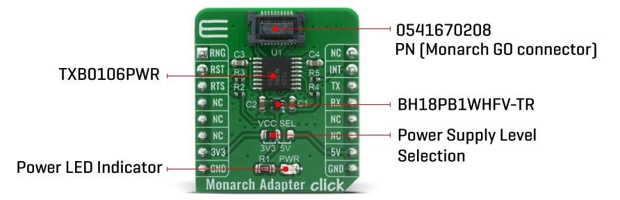 Block Diagram - Mikroe Monarch Adapter Click