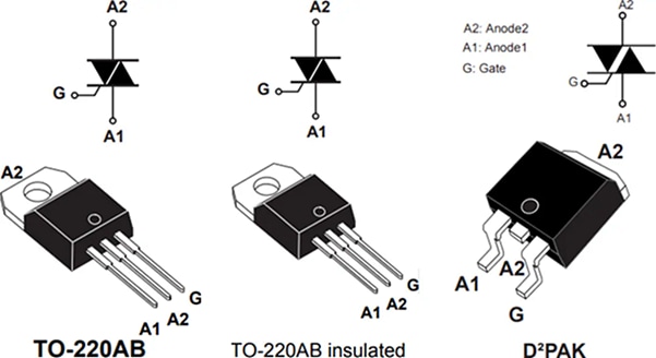 Mechanical Drawing - STMicroelectronics T2535T Triacs
