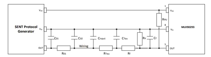 Application Circuit Diagram - Melexis MLX90293 Linear Hall Sensor ICs