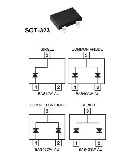 PANJIT BAS40W-AU Surface Mount Schottky Diodes