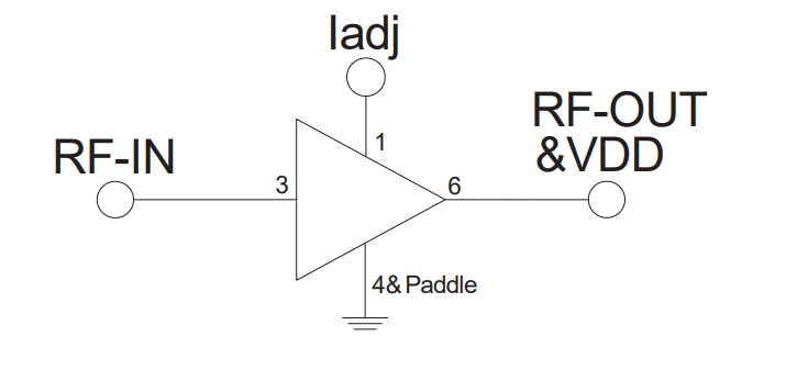 Schematic - Mini-Circuits PMA2-63LN+ Monolithic Amplifier