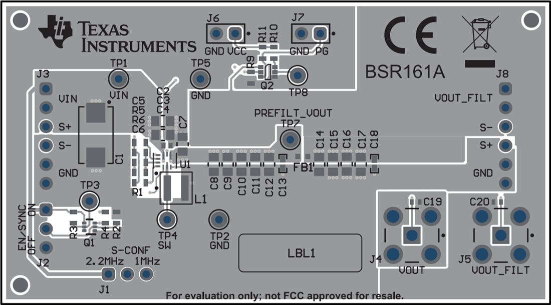 Mechanical Drawing - Texas Instruments TPS62913-IBB-EVM Converter Evaluation Module