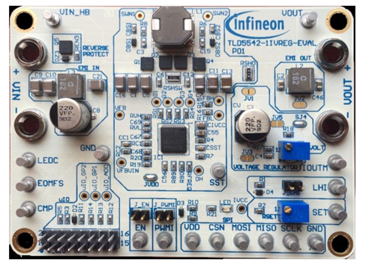 Infineon Technologies TLD5542-1IVREG-EVAL Evaluation Board