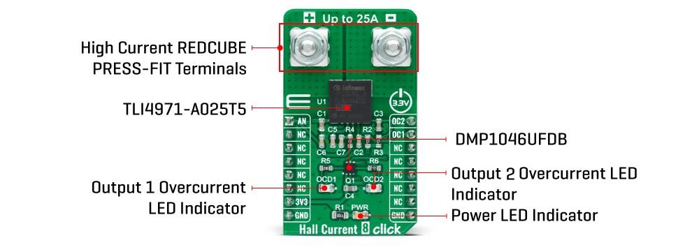 Mikroe Hall Current 8 Click