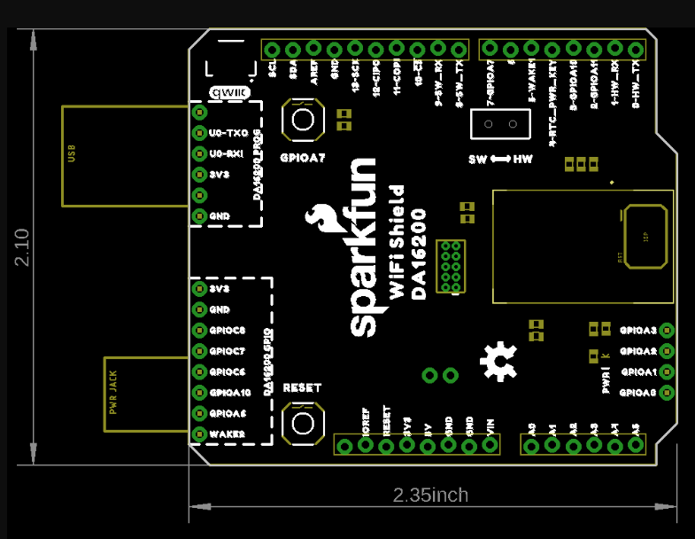 SparkFun Qwiic DA16200 WiFi Shield