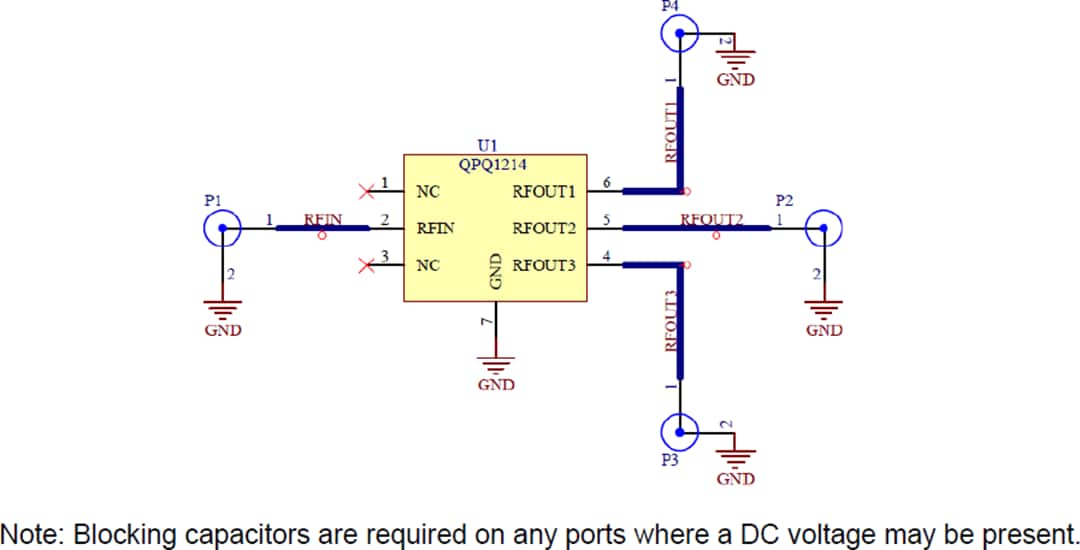Schematic - Qorvo QPQ1214EVB Evaluation Board