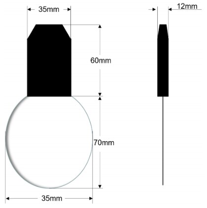 Mechanical Drawing - Seeed Studio Industrial Leaf Wetness & Temperature Sensor