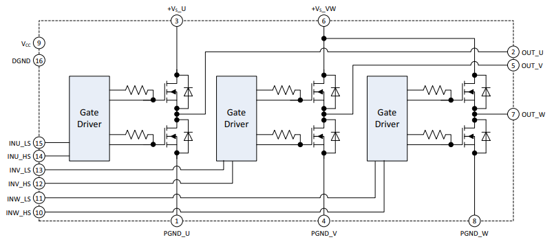 Schematic - Apex Microtechnology SA310 Brushless DC Motor Driver