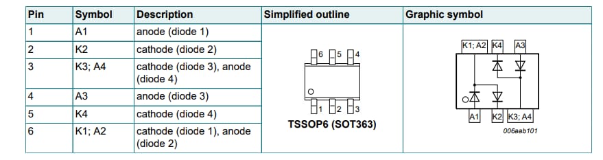 Application Circuit Diagram - Nexperia BAV199S-Q Automotive Low-Leakage Quadruple Diode