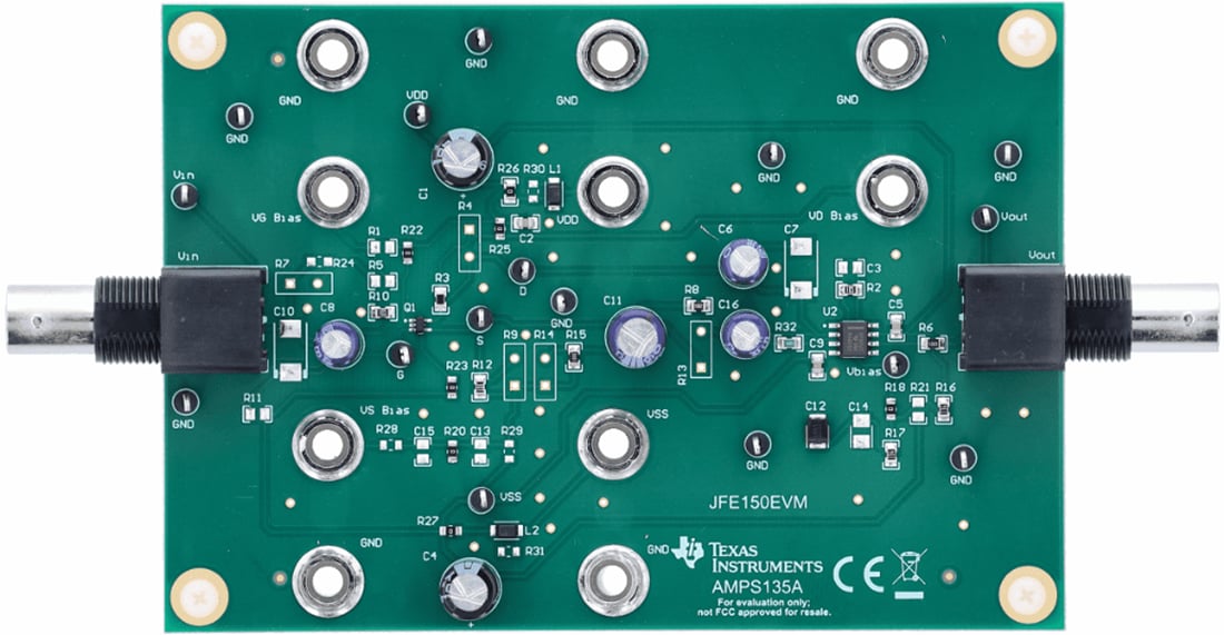 Mechanical Drawing - Texas Instruments JFE150EVM JFET Evaluation Module (EVM)