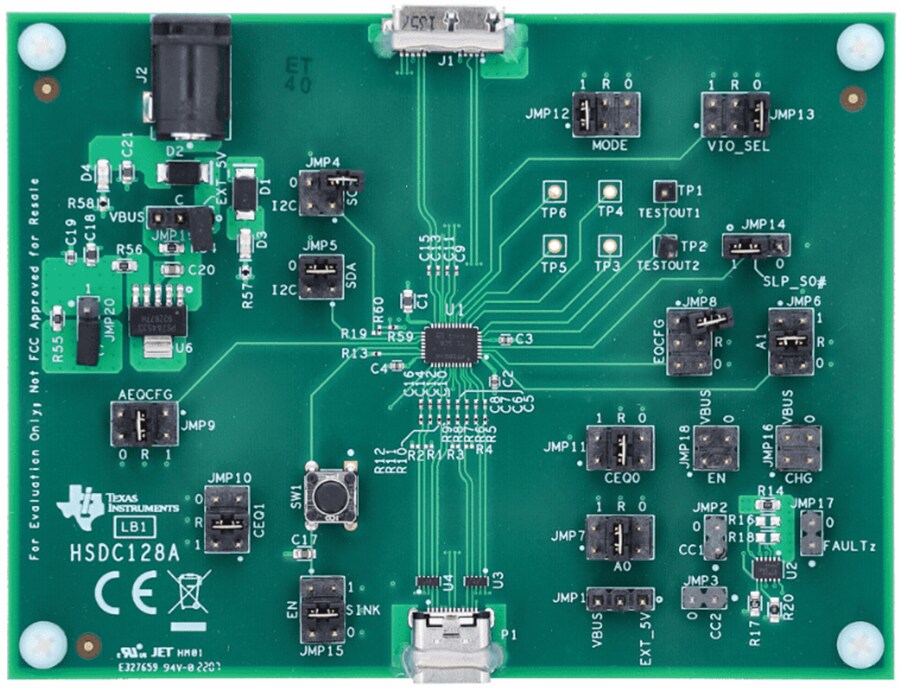 Mechanical Drawing - Texas Instruments TUSB1142EVM Redriver Evaluation Module