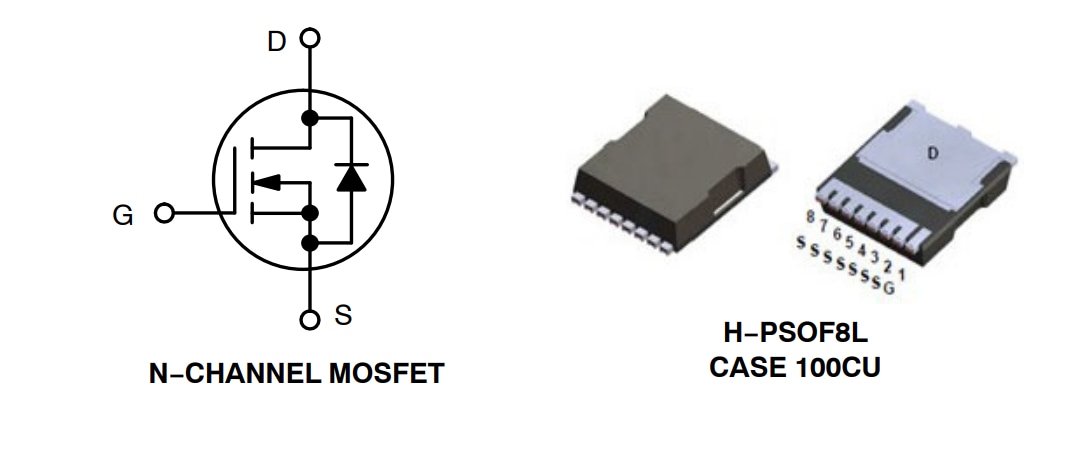 Application Circuit Diagram - onsemi NVBLS1D5N10MC N-Channel PowerTrench® MOSFET