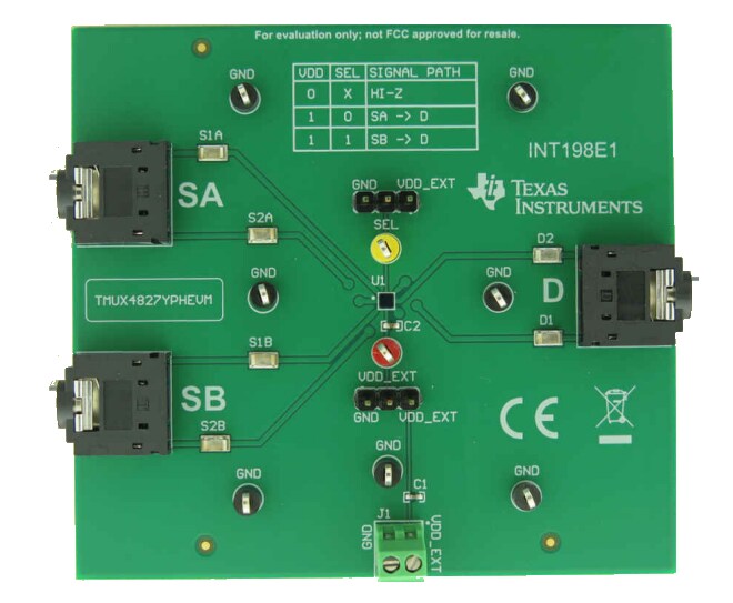 Texas Instruments TMUX4827YBHEVM Evaluation Module