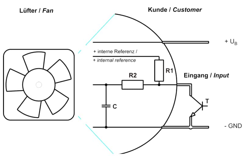 Schematic - ebm-papst AxiTwin 100 Counter-Rotating DC Fan