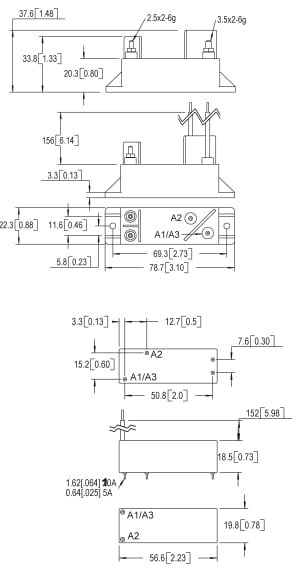 Gigavac G81A Series Single Pole Single Throw HV Relays