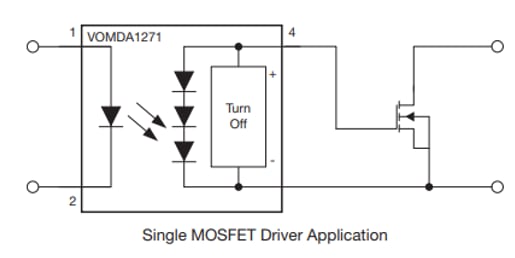 Application Circuit Diagram - Vishay Optically Isolated MOSFET Drivers