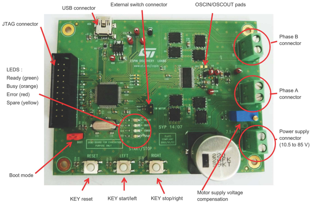 STMicroelectronics EVAL6480H-DISC L6480 Discovery Development Tool