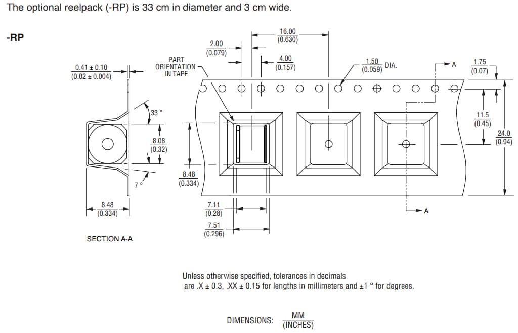 Mechanical Drawing - Bourns 2027-A Precision GDT Surge Protectors