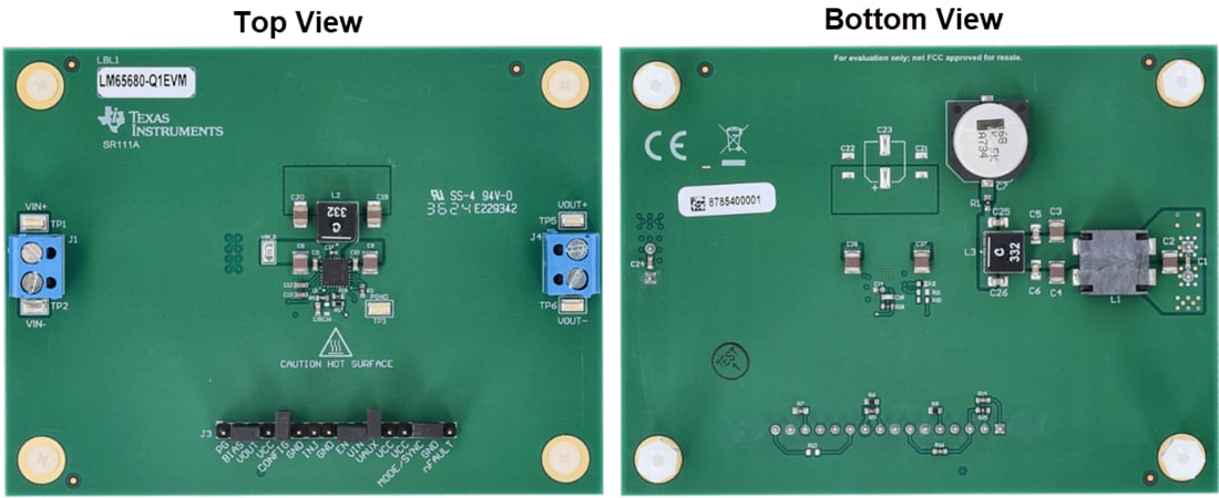 Mechanical Drawing - Texas Instruments LM65680-Q1EVM Evaluation Module (EVM)