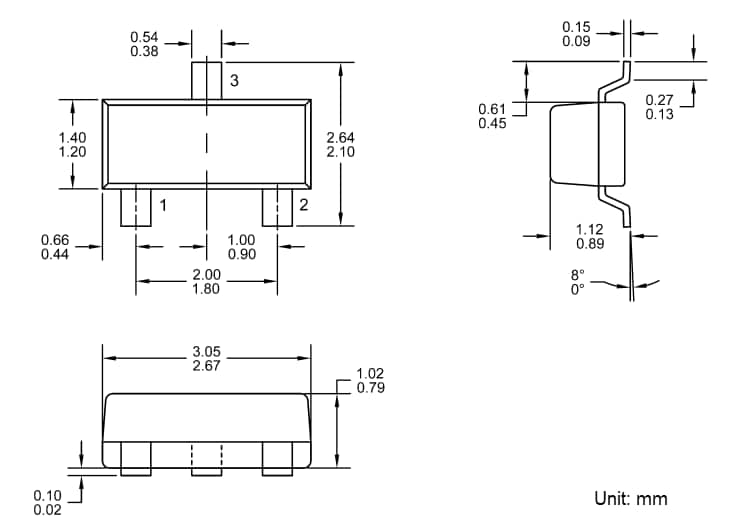 Mechanical Drawing - InterFET IFN160 N-Channel 50V Low Ciss JFETs