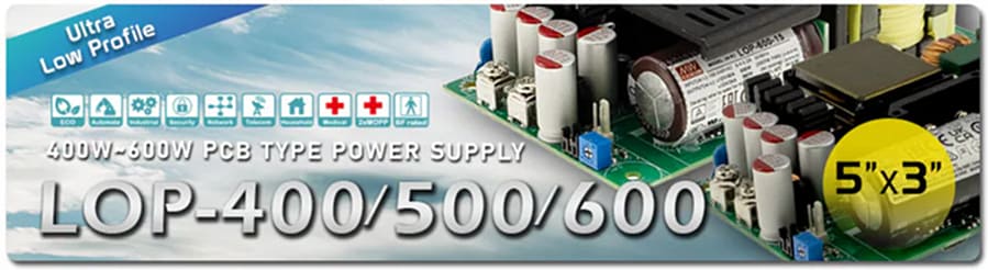 Infographic - MEAN WELL LOP Low-Profile Open-Frame Power Supplies