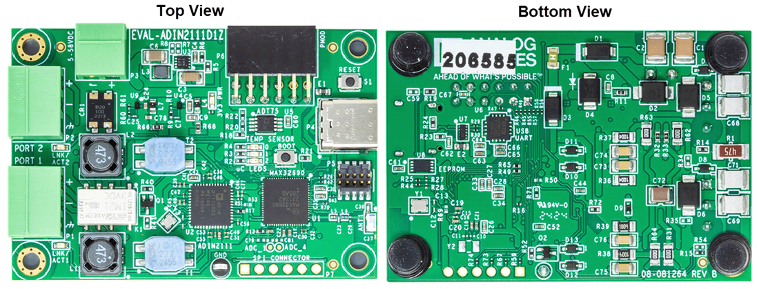 Mechanical Drawing - Analog Devices Inc. EVAL-ADIN2111D1Z Evaluation Board